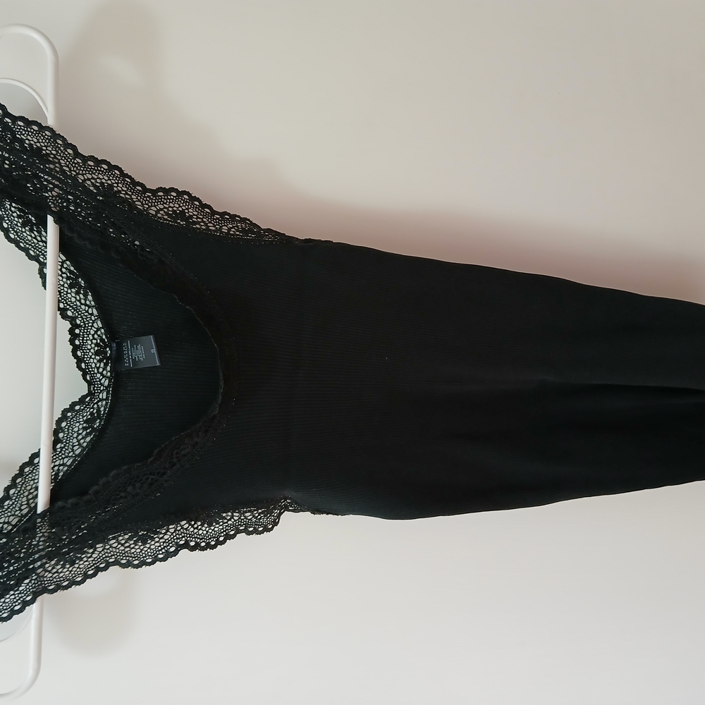 Banana Republic Black Lace-Trim Chemise